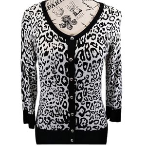 White House Black Market Geometric‎ Black and White Print XS